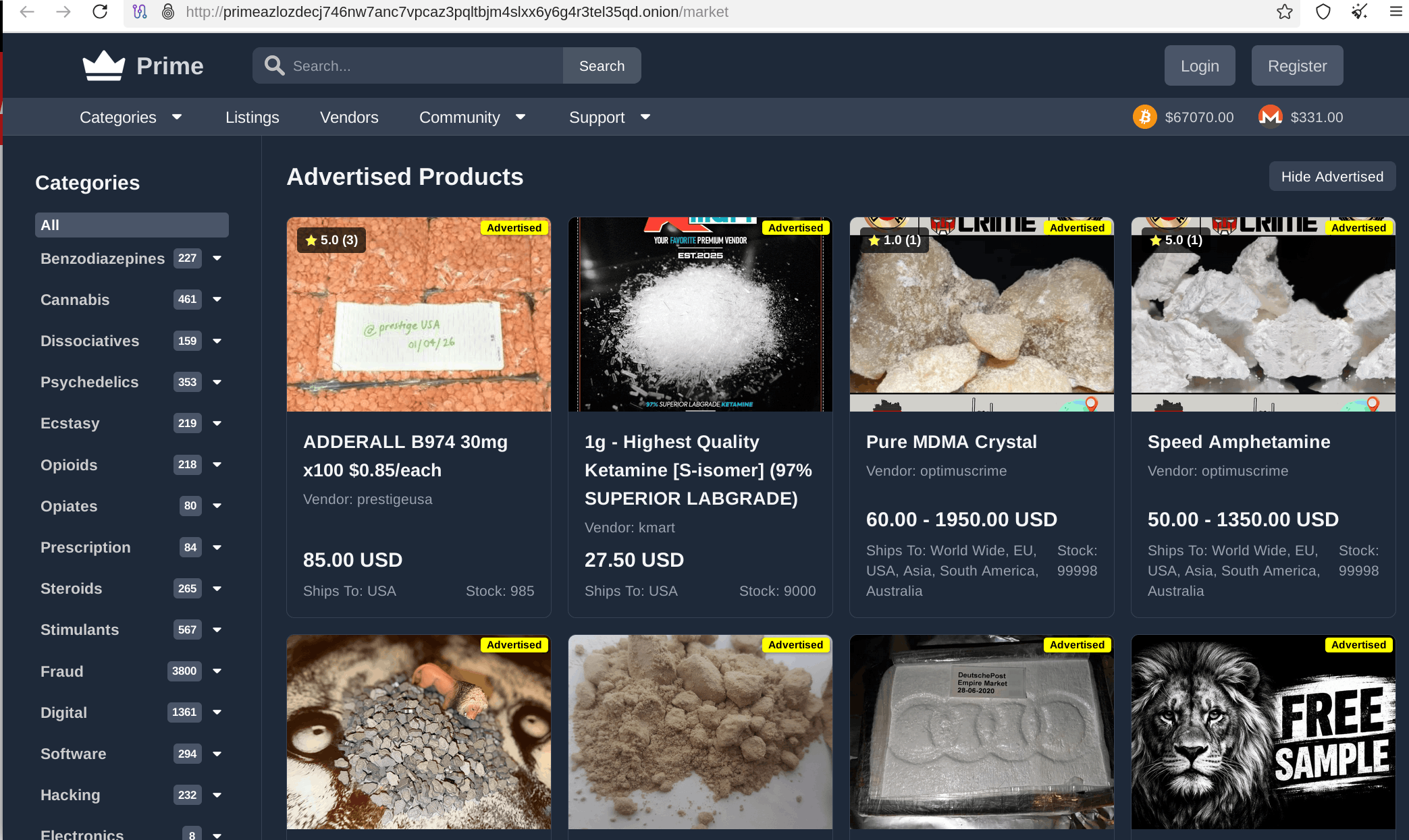 Prime Market legitimate listings vs experimental market disasters